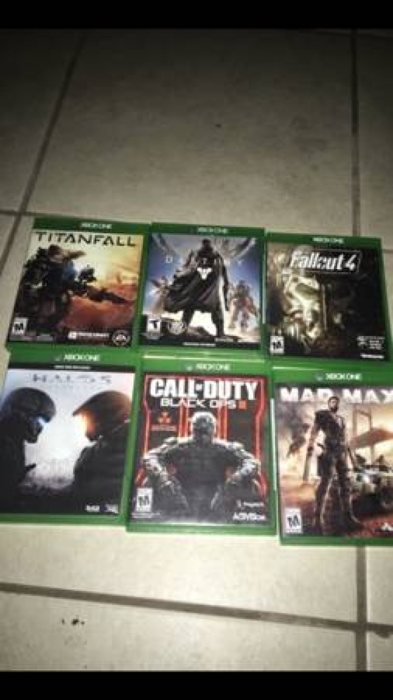 Xbox one games black ops 3, fallout 4, Titanfall, destiny, halo 5, mad max