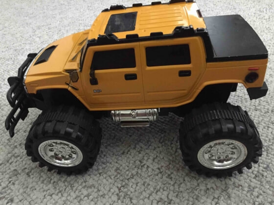 Yellow H2 Hummer toy
