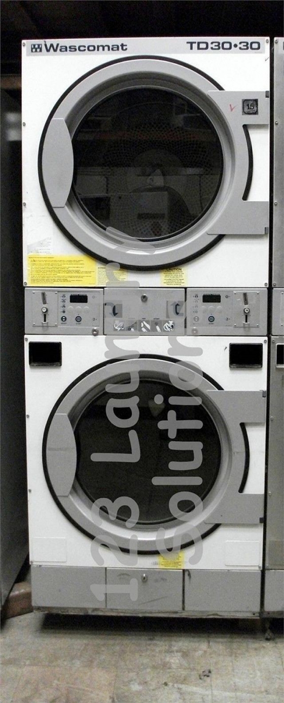 $1,700, Laundrymat Wascomat Double Stack Dryer White TD 30.30 Used Coin Drop