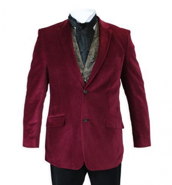 $139, Buy Online Stylish Mens Red And Blue Velvet Blazer For The Festive Occasions