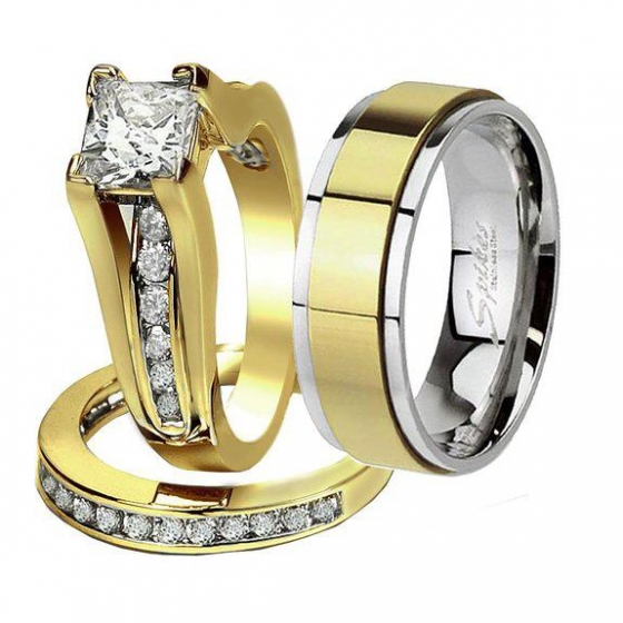 $95, Como nuevos Conjunto de anillos de boda para el y para ella
