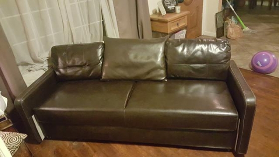 $100, Leather Couch for Sale $100/obo