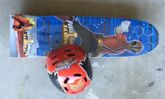 Power Rangers Samurai Skateboard & Megaforce Helmet