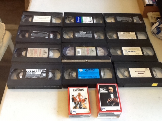 Movies in VHS format
